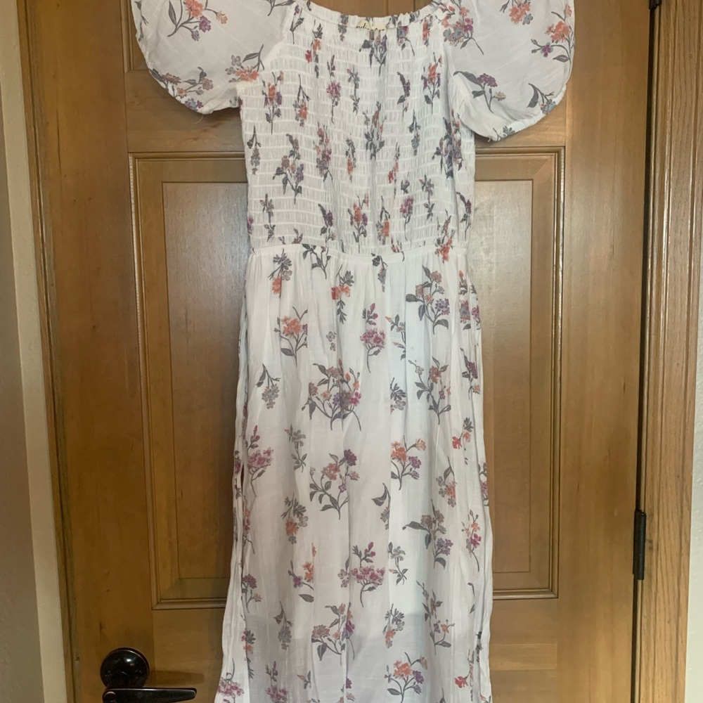 Floral Smocked Midi Dress